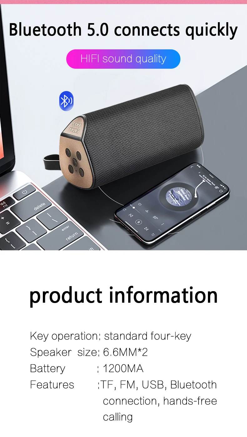 2020 Amazon Mini Bluetooth Speaker Wholesale Oem/Odm Remote Control Mobile Phone/Computer Bluetooth 5.0 - ANKUX.COM