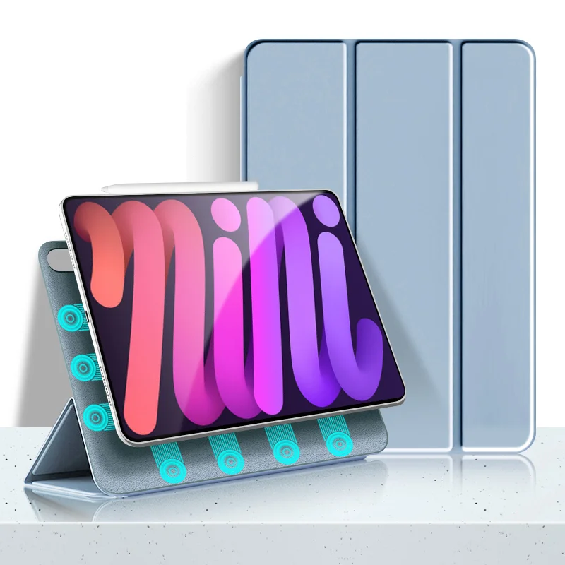 

Shockproof PU leather Tablet Case For ipad mini 6 case pink