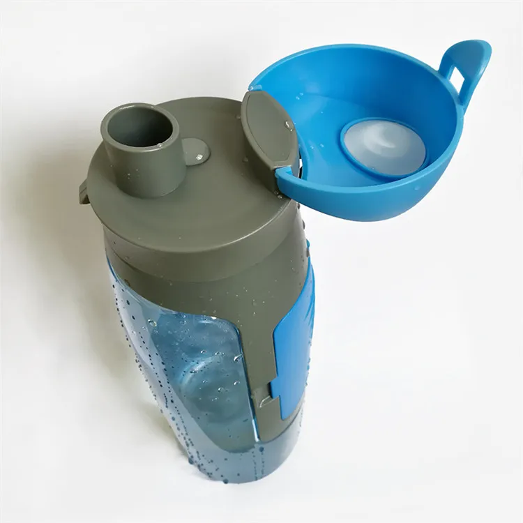 

750ml BPA Free Functional Key Wallet Sport Plastic Water Bottle With Storage Holder