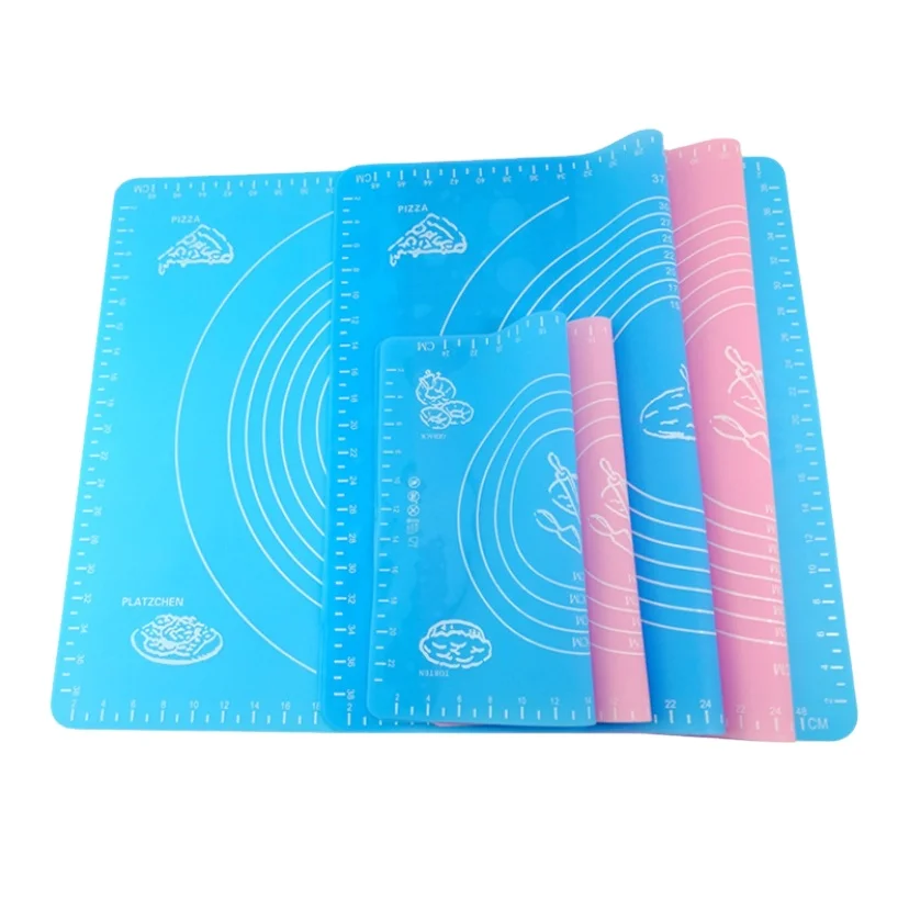 

Heat-resistant Customize Design Cake Tools Silicone Pad Baking Mat, Blue, pink and custom color