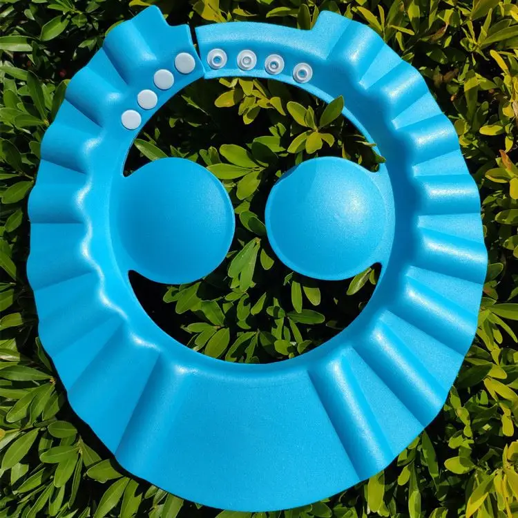 

Adjustable Safe Soft Bath Wash Hair Cap Ear Protection Children Shower Caps Baby Shield Shower Hat