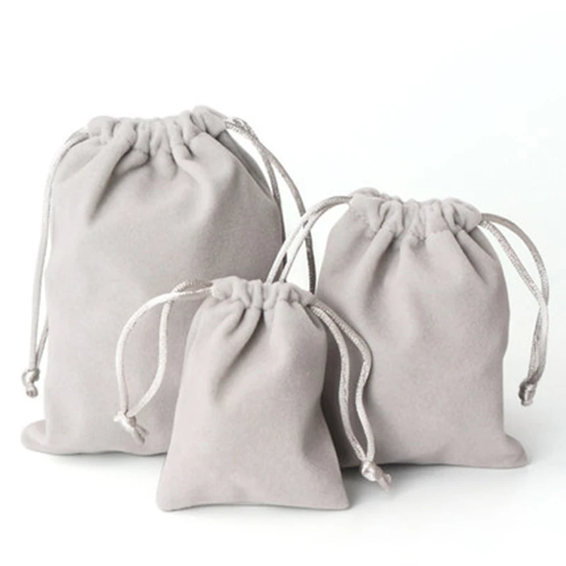 

Customized Logo Jewelry Bag Velvet Gift Drawstring Bag Christmas Product Packaging