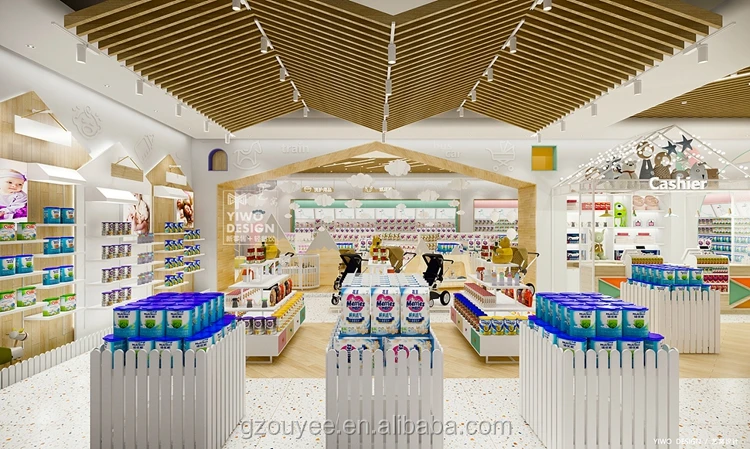 Baby Shop Garment Display Rack & Kids Clothing Store Interior Design