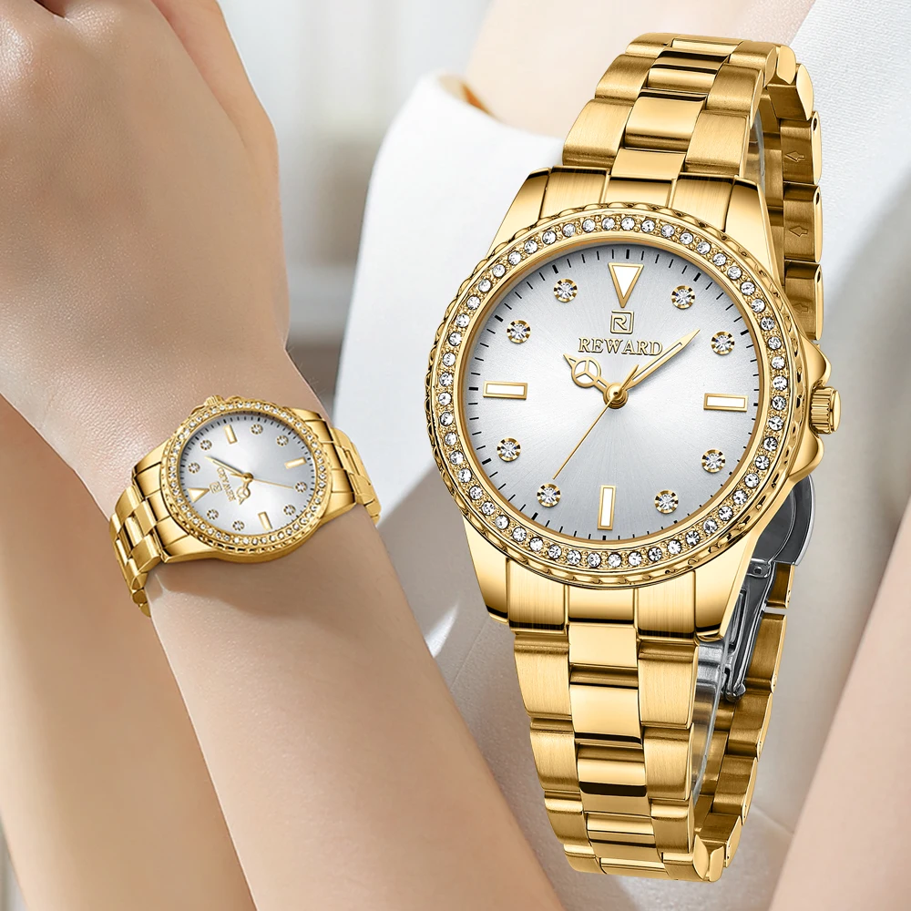 Fashion REWARD Lady Watch Wholesale Custom Logo 3ATM Waterproof Starry Quartz Watches Women