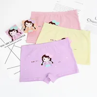 

Ready To Ship 4-12 Years Lovely Cartoon Printing Organic Cotton Kids Underwear for Girls