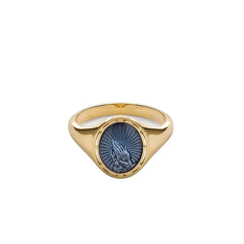 

Yadoo Vermeil Jewelry S925 Sterling Silver 18k Gold Plated Men Fashion Design Light Blue Divini Ring, Vermeil,silver,rose gold