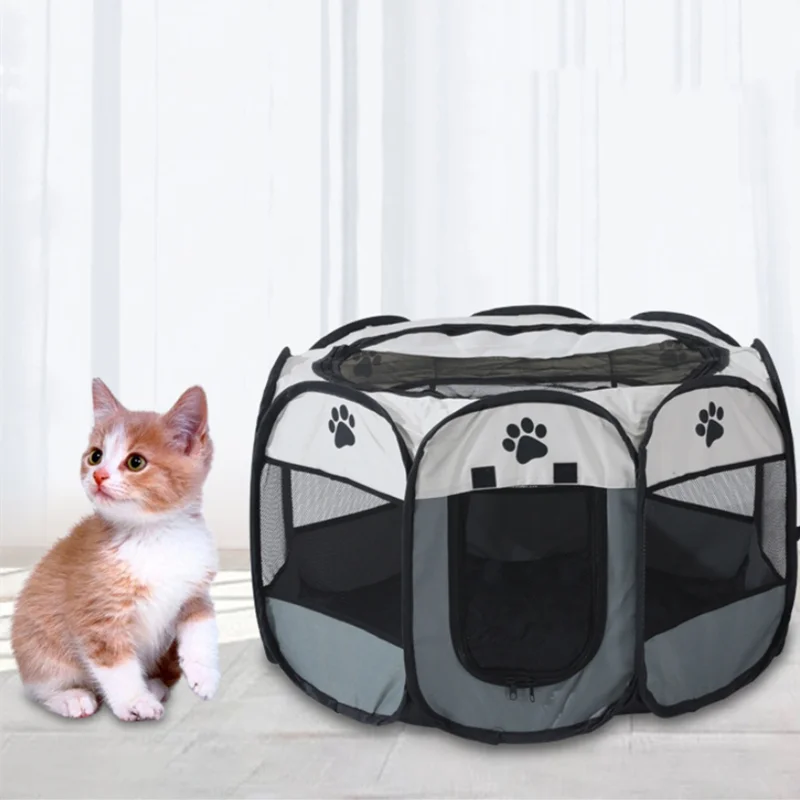 

Oxford Fabric Washable Portable Foldable Pet Octagonal Playpen Fence Tent with Carrying Bag