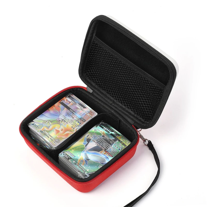 

Eva Playing Game Hard Case Compatible With Game Trading Cards Display Carrying Case, Black,red