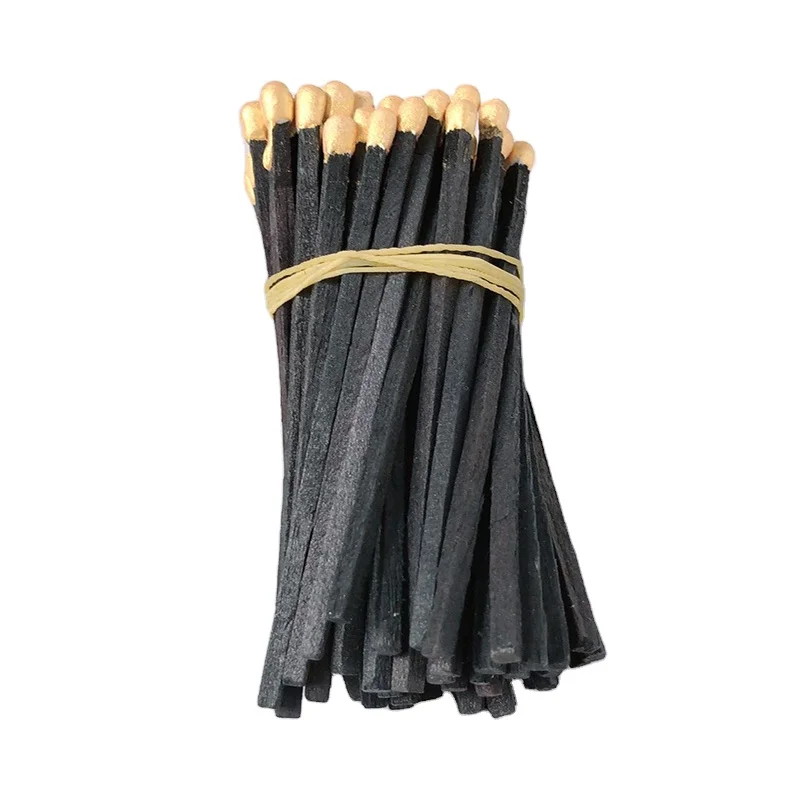 

Gold Matches Black Stick Wood Golden Head Safety Match Customize