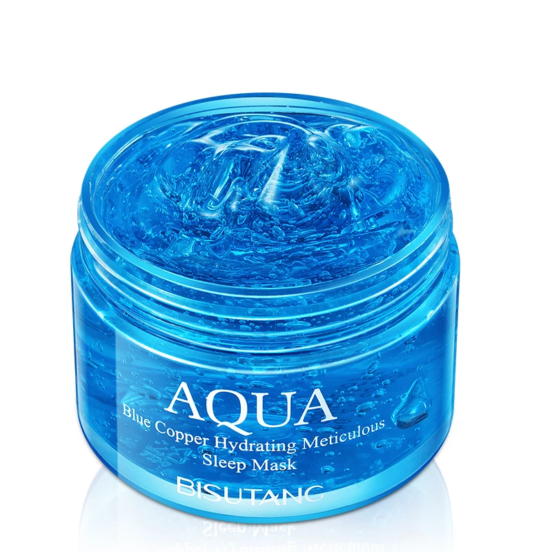

Blue copper hydrating private label gel facial sleeping mask face mask sleep skin firm enough strengthen the care of fragile