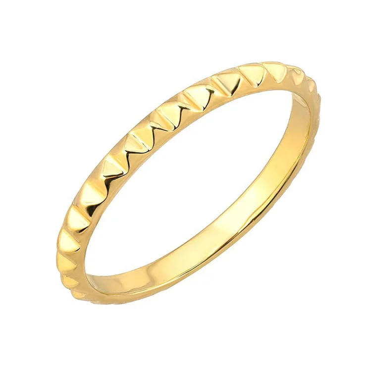 

925 sterling silver fashion gold plated solid spike rings jewelry women 2020