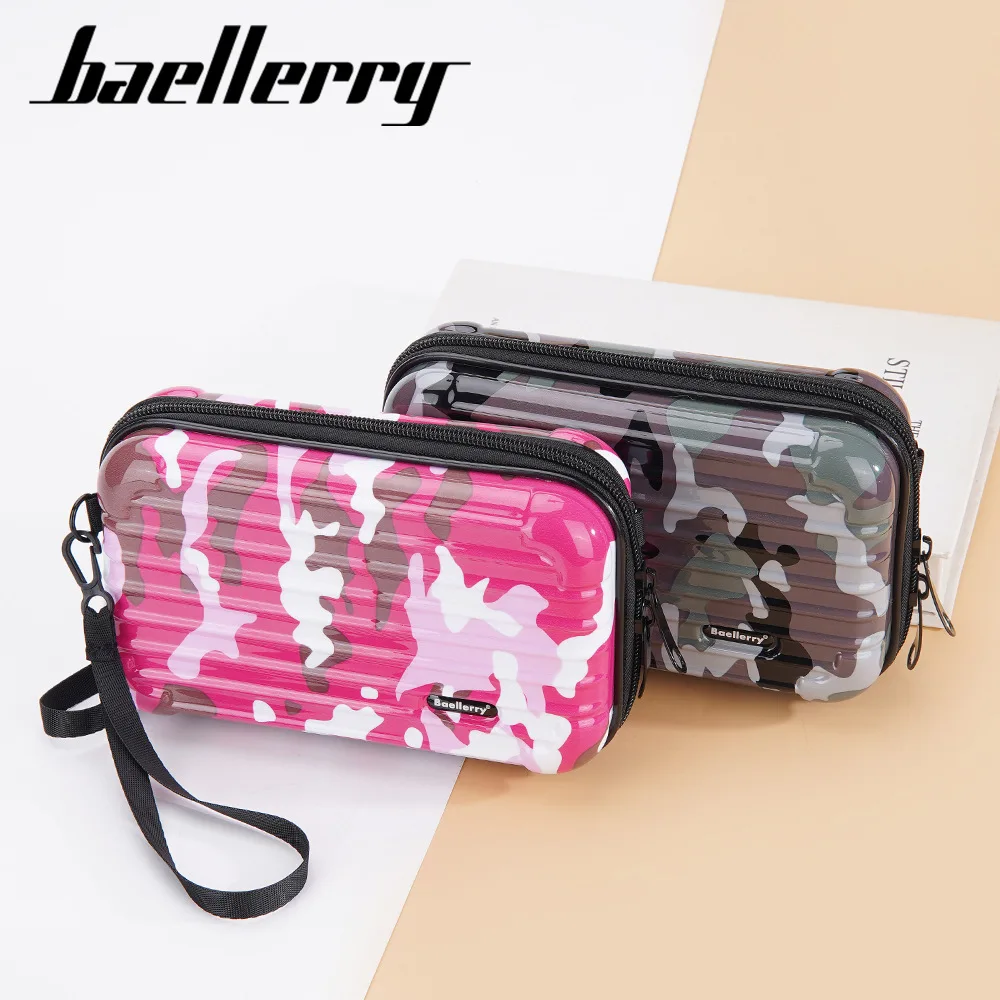 

baellerry pu leather ladies small crossbody shoulder bag mini ABS+PC Waterproof Travel Portable hard case Makeup women cross bag