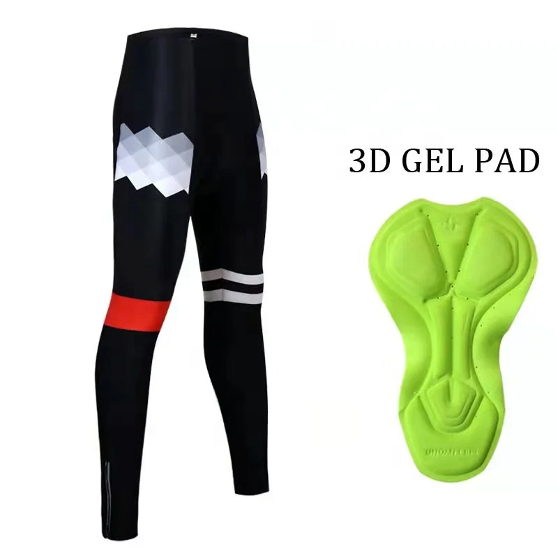 

2021 Fashion Wholesale Breathable Quick Dry Cycling Long Pants Men 3D Padded Bike Cycling Sportswear Multiple Designs Selection