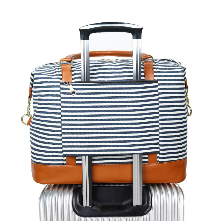 S-ZONE Unisex 56L Reisetasche Vintage Canvas Lederbesatz Übernachtung S-ZONE Unisex 56L Reisetasche Vintage Canvas Lederbesatz Übernachtung
