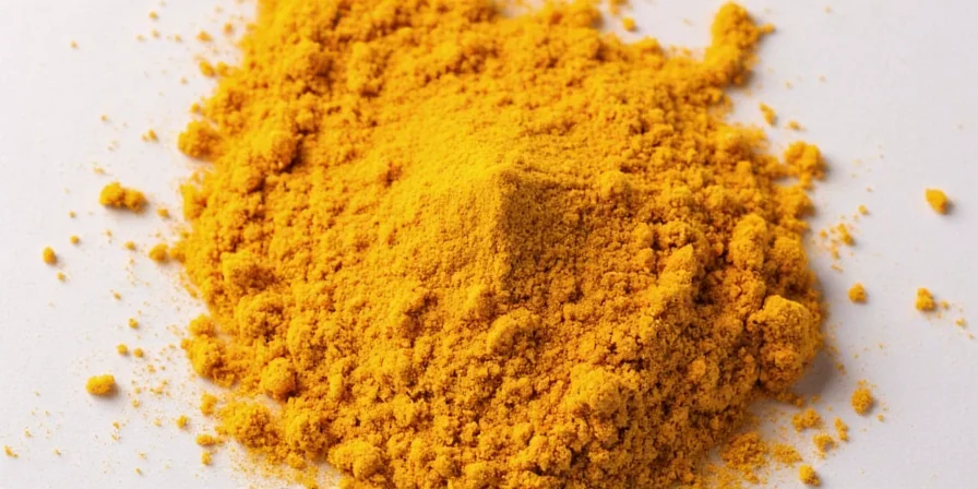 Jar of curry powder on a spice rack