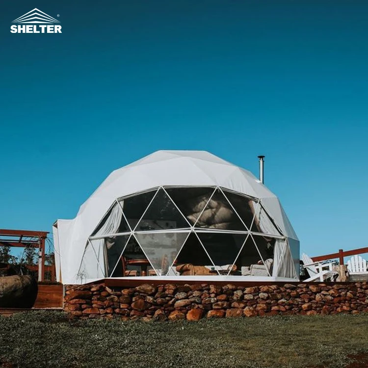 

Outdoor Prefab Resort House hotel pvc prefab luxury Camping Big Large glaming igloo Geodesic Dome Tent