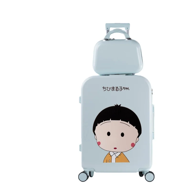 

Simple Cute Color Cosmetic Case With Trolley Luggage Suitcase Sets For Business, 4colors existing