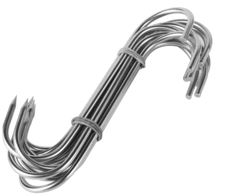 BT-S56 S Shape Butcher Hook Hanging Metal Rust-proof Meat Hooks Stainless Steel