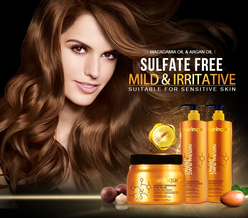 
Best Moisturizing Bulk Shampoo and Conditioner Private Label Argan Oil SLS Free Hair Care Set OEM/ODM 