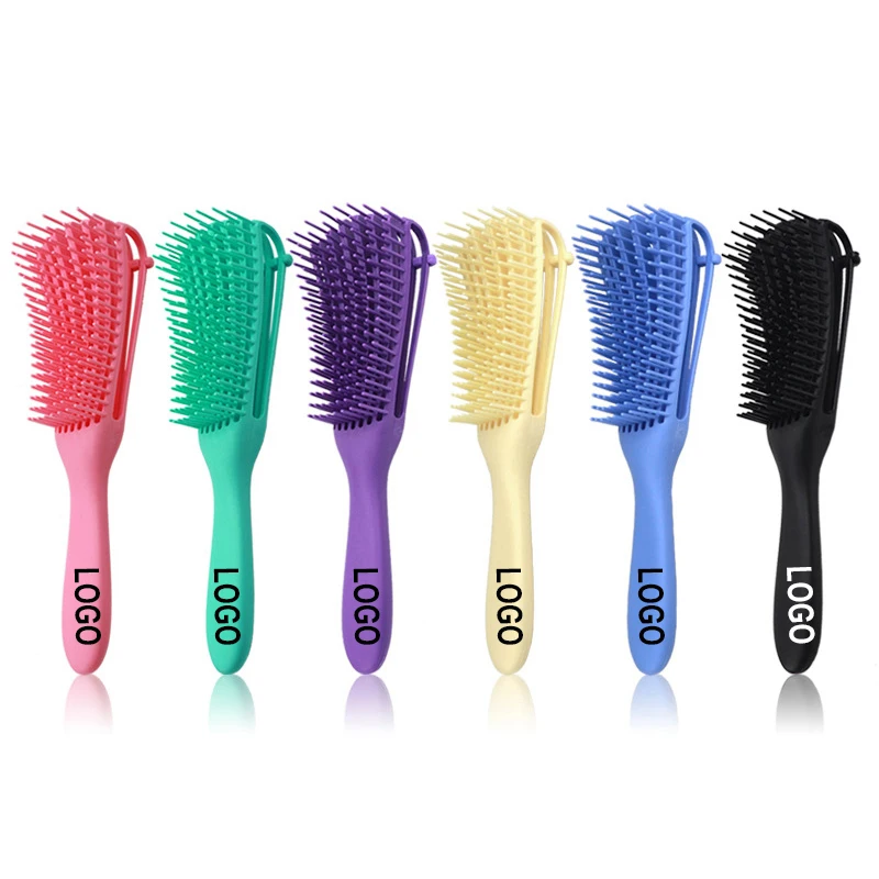 

custom logo different types of hair combs scalp massager shampoo brush Detangling hair combs and brushes for salon home use, Customized color