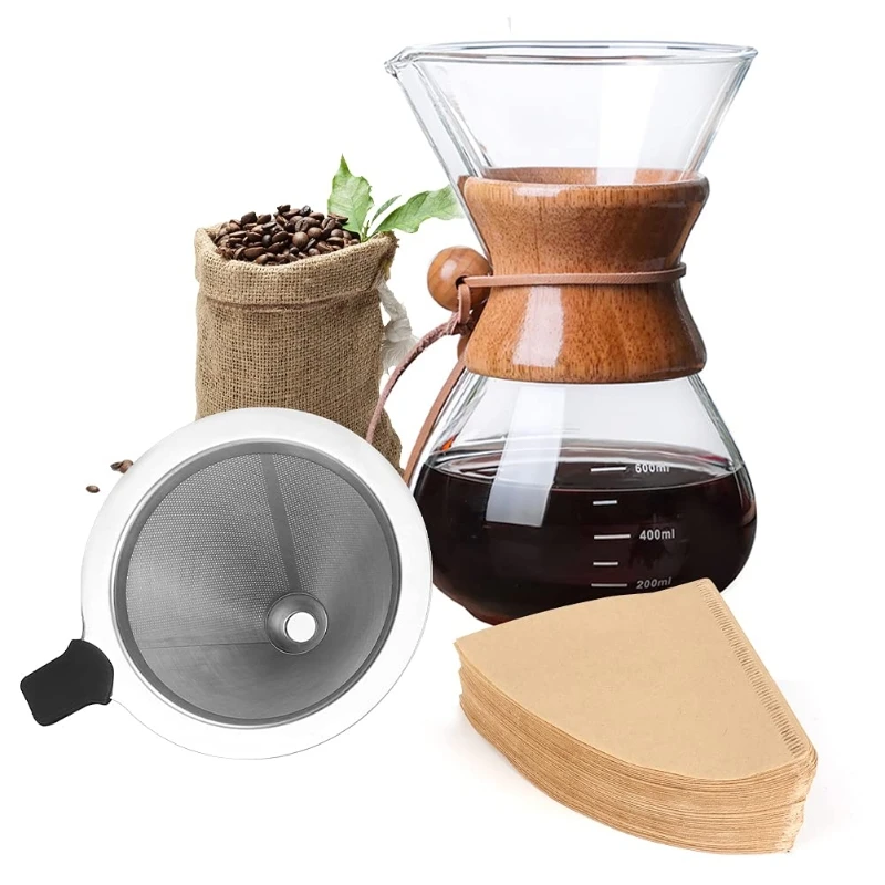 

Classic Glass Set Chemex(6, 8, 10 Cup) Coffee Makers Pour Over 3 6 8 10 Cup Gift Pour Over Manual Coffee Maker Set