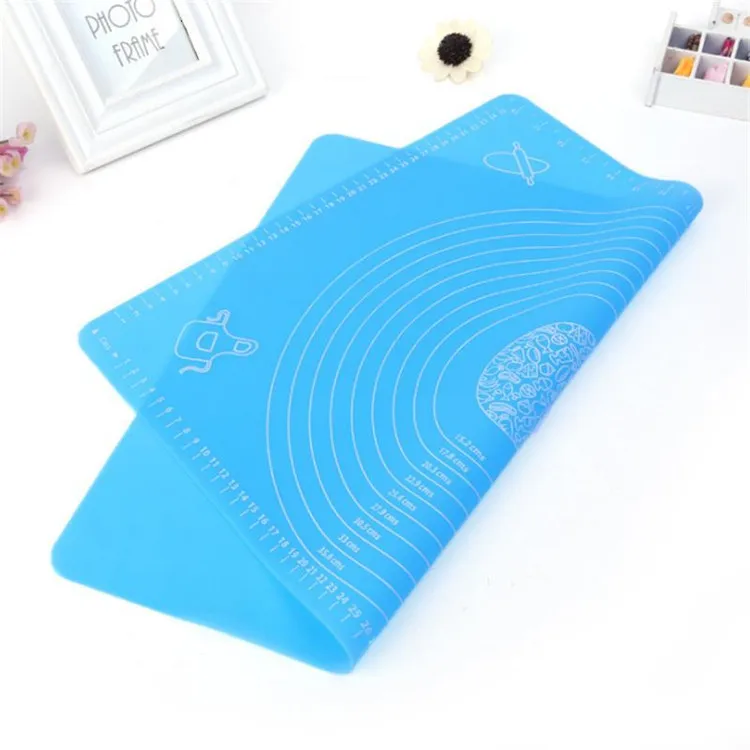 

50*70 CM Flour Silicone Baking sheet customized silicone pastry mat anti-slip dumpling dough rolling mat for making noodles, Custom color isavailable