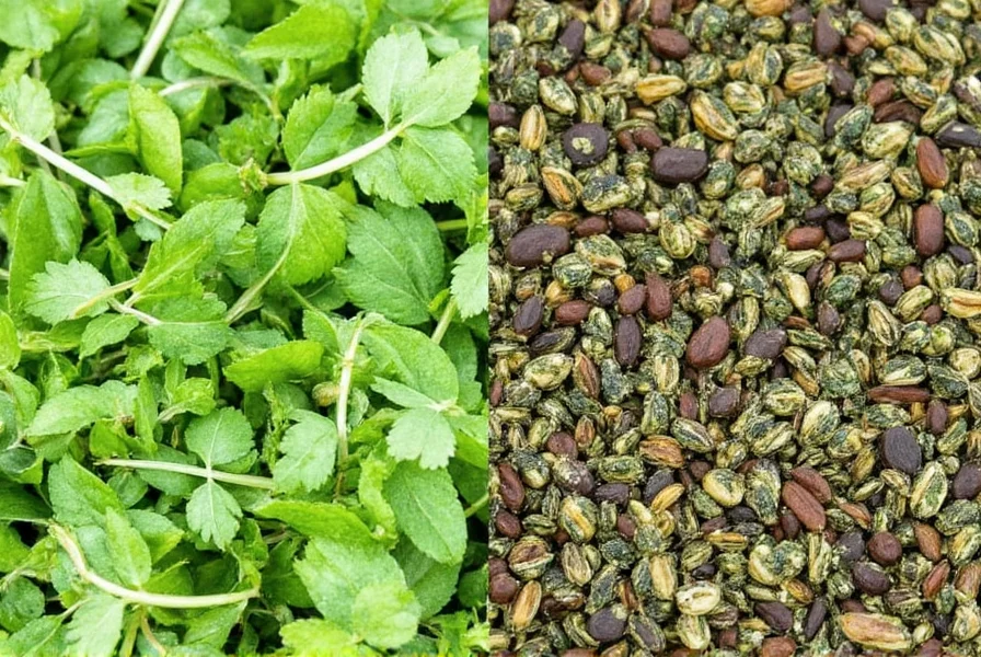 Cooking Pot with Herbs Being Stirred
