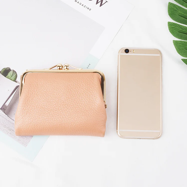 

Ready Stock Soft Genuine Leather Card Wallet Women Purses Customized Lady Wallet