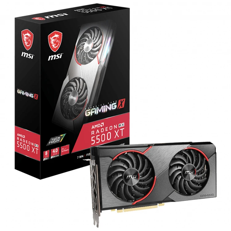 

MSI AMD Radeon RX 5500 XT GAMING X 8G Graphics Card with 8GB GDDR6 128-bit Memory Support VR READY