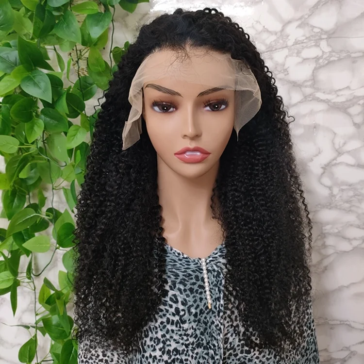 

Fast delivery lace front closure human hair wig kinky curl high quality 8-40inch wigs human hair brazilian in stock