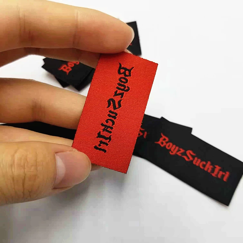 

Custom Woven Label Woven Tags Cloth Care Fabric Label Custom Personalized Woven Labels For Clothing OEM Wholesale, Customers' requests