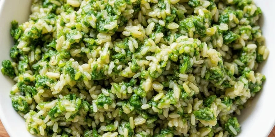 Meal prep spinach rice containers