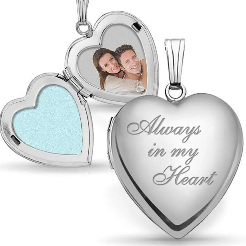 

Jachon Custom Love Heart Image Necklaces Forever in My Heart Locket Necklace That Holds Pictures Birthday Gifts for Girls