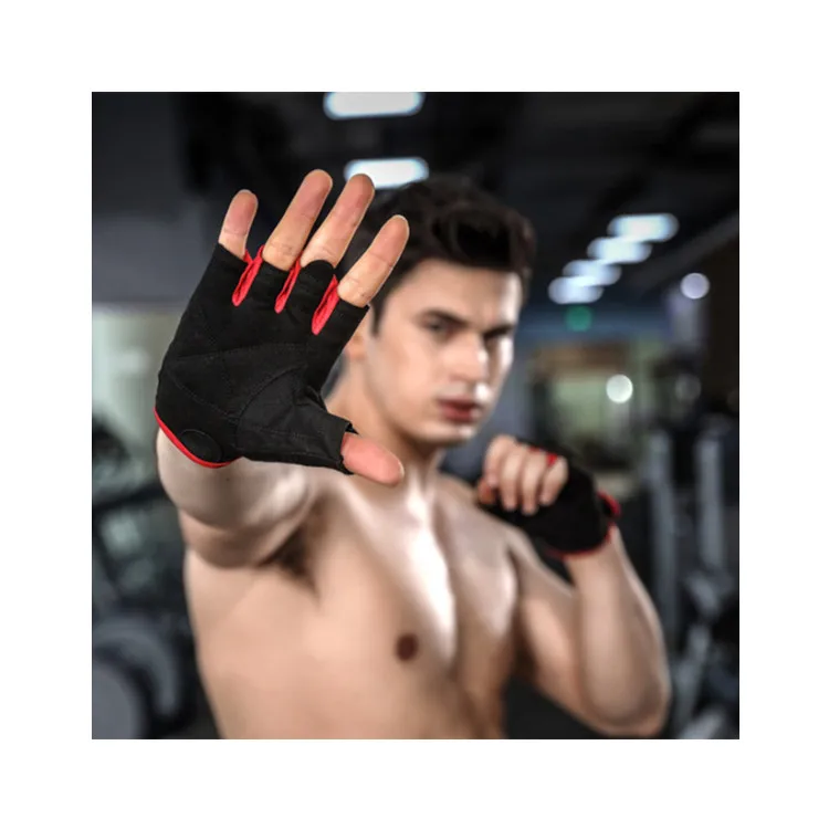 

Hot Selling Weight Lifting Gloves Breathable Half Finger Sports Gloves Fitness Gym Gloves Men, Red/green/black/blue