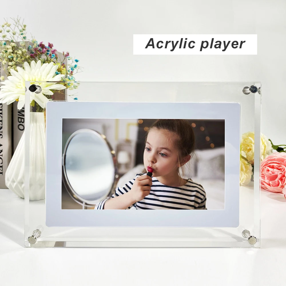 

AMABOO Christmas Halloween Gifts Acrylic Download Free Mp3 Mp4 NFT 5 Inch Digital Frame Photo