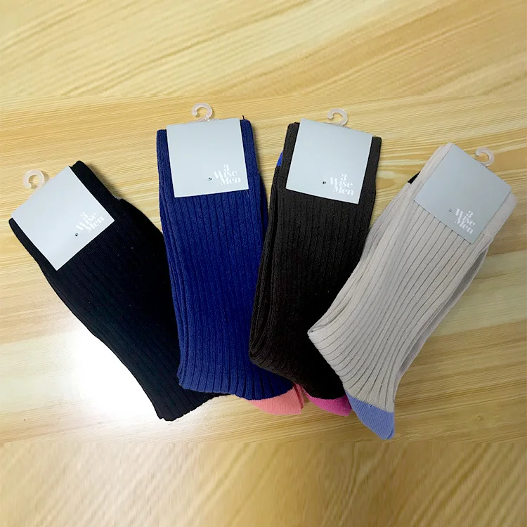 

Chinese factories 100 percent organic cotton polyester blend men stock male socks, Custom color