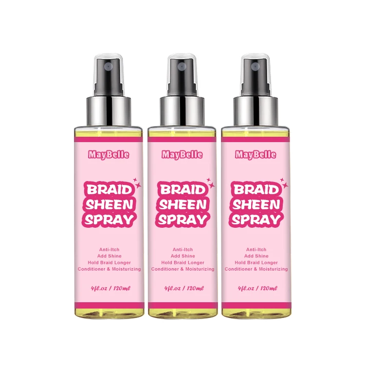

Nourishes Dry Hair 100ml Braid Mousse Custom Label Braid Sheen Spray With Highest Shine Braid Sheen Spray