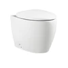 Egg Shaped Toilet Ceramic Sitting WC KD-06FT Floor Clock Toilet Bowl with Soft Closing Seat Cover