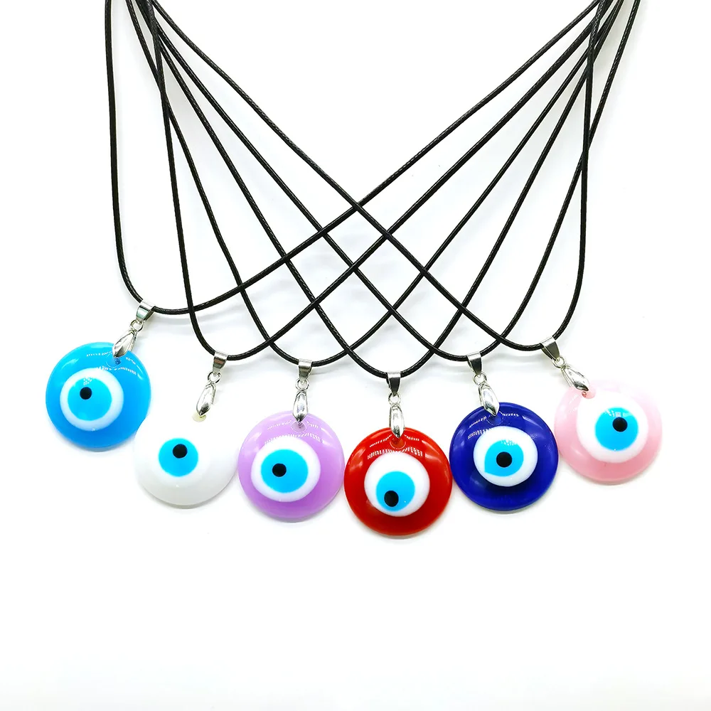 

JC Crystal Wholesale Turkey Colorful Resin Evil Eye Pendant Necklace