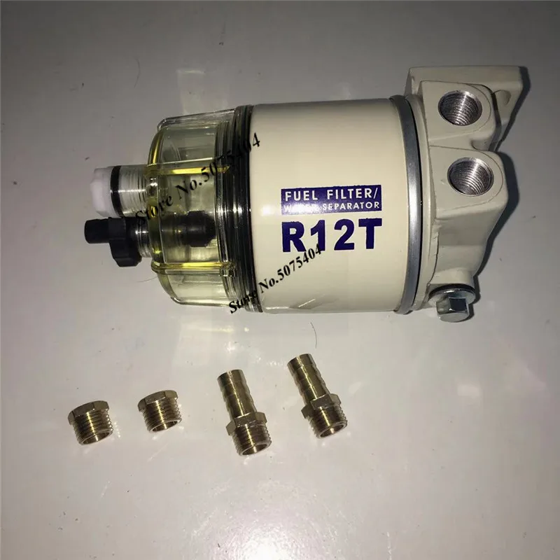 

Free shipping Fuel Filter R12T Fuel Water Separator Complete Assembly Filter diesel engine for Racor 120ad 140 Series Automotive