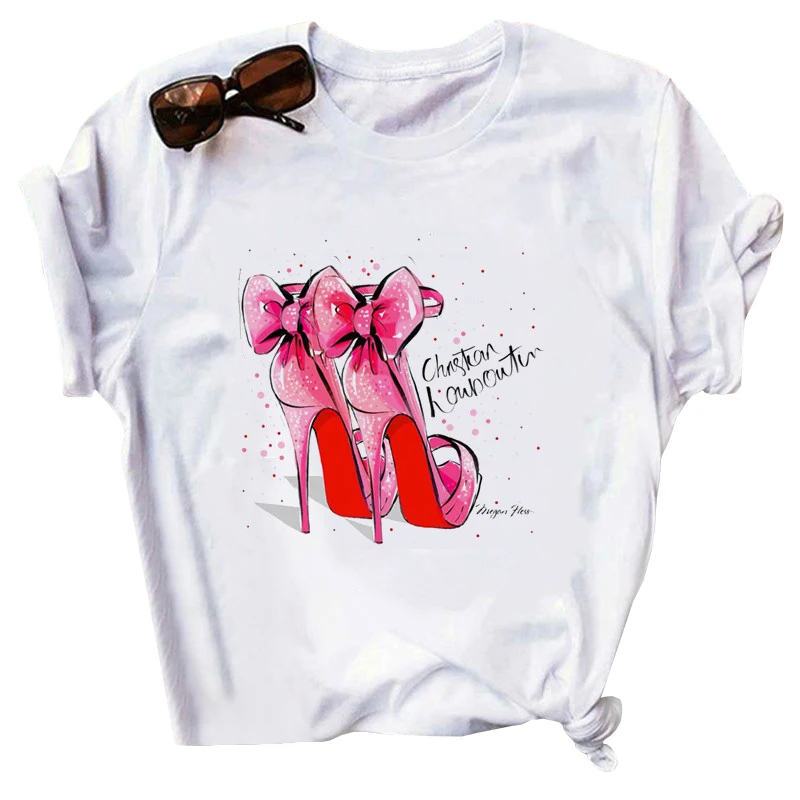 

In stock Printing women t shirt Casual women plus size t shirt Different design Polyester women's t shirt for summer, Have many color for you choose