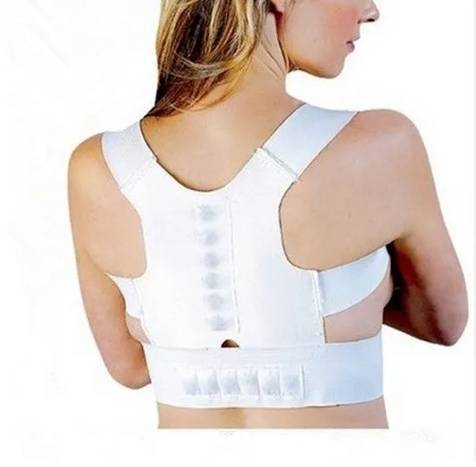 

Breathable Men Women Orthopedic Back Support Belt OEM/ODM Custom Posture Corrector, White and black