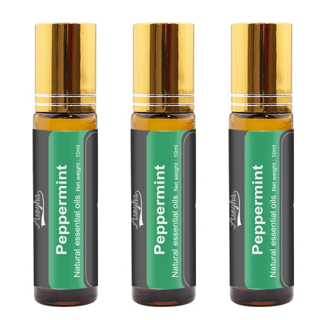 

Wholesale Factory Soothing Calming Scented 10ml Roll-on Natural Aromatherapy Peppermint Essential Oil Face Hair Treatment