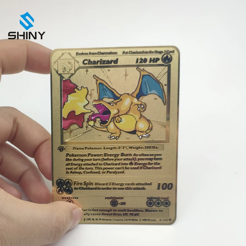 

Etsy Charizard Base Set 1st Edition Custom Metal Pokemon Card