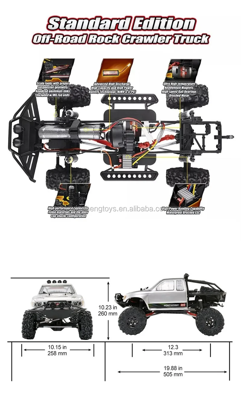 1093-St Rc Off-Road Car 4Wd 4X4 Off Road Parts Car Driving Offroad Rc(8)