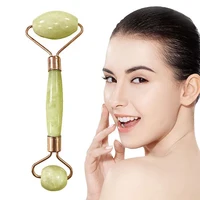 

Derma Roll Pink Natural Facial Green Jade Roller Stone for face set massager