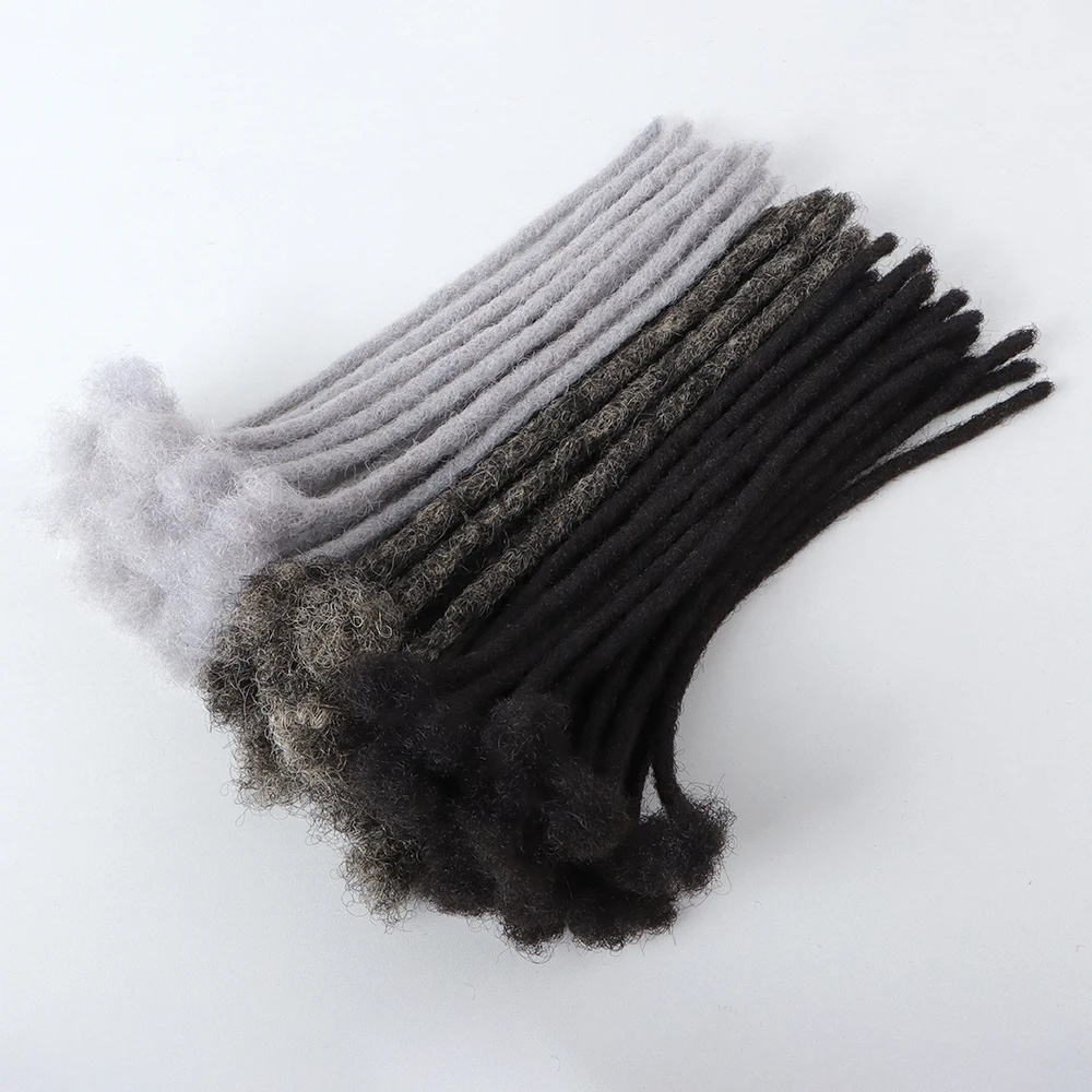 

|Vastdreads| wholesale dropshipping salt and pepper human hair dread lock dread extension salt&pepper human hair for locs