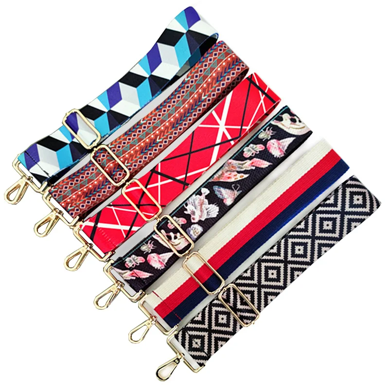 

Metee B-J183 New Color Ethnic Style Wide Shoulder Strap Bag Accessories Adjustable Long Strap