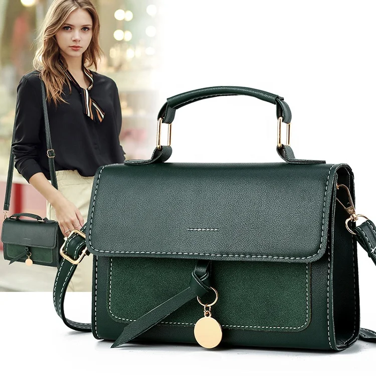 

High End Women Big Leather Bags Wholesale Sac a Main Pour Femm Ladies Side Crossbody Handbags for Adults, Green, brown, crimson, black,accept customized.