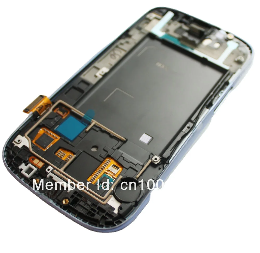 

High Quality For Samsung S3 LCD with Frame for Samsung for Galaxy S3 i9300 LCD Touch Display Digitizer Assembly, White / dark blue